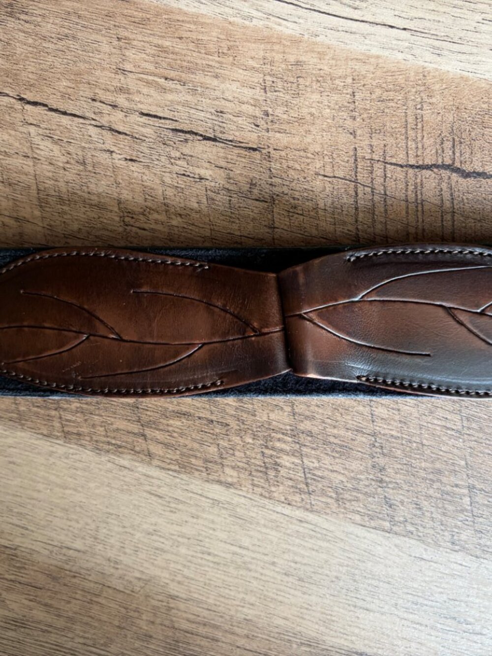 Vintage Linea Pelle Mira K Italian Leather Suede Applique Belt - Woman's Small - Picture 11 of 12